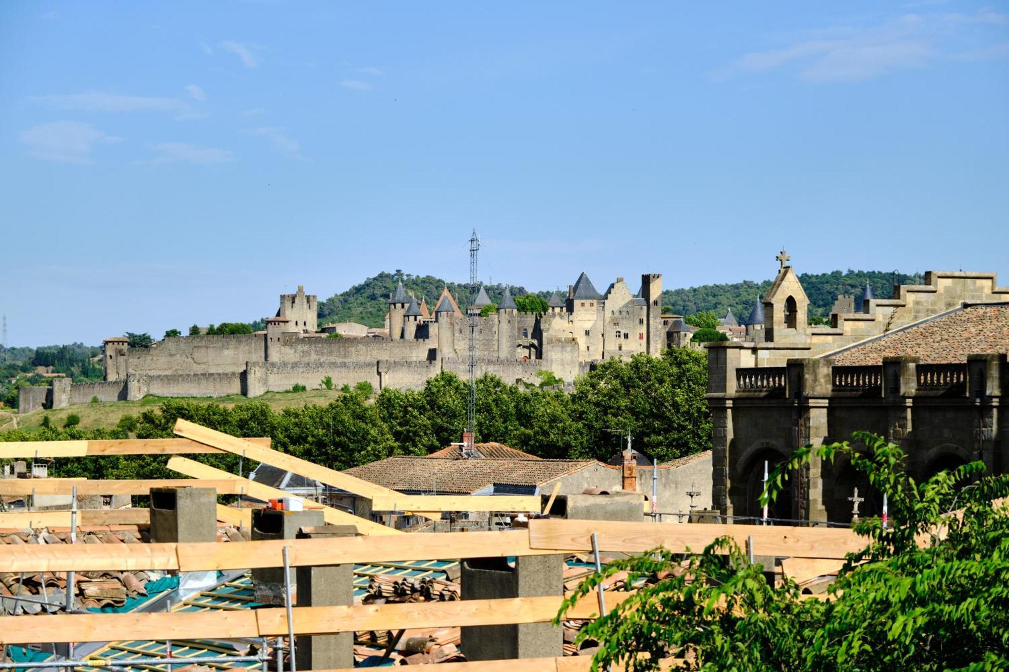 Mon Toit Carcassonnais •Hypercentre •Terrasse •Vue Apartment Carcassone Exterior photo