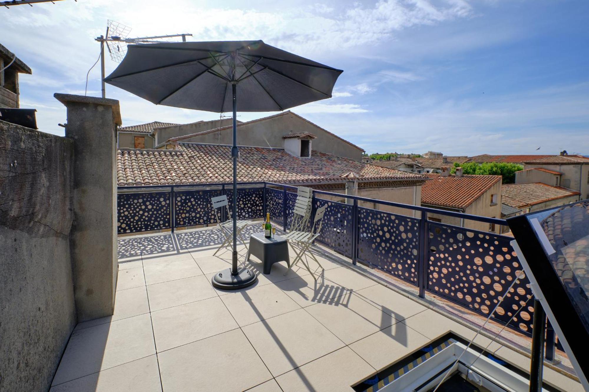 Mon Toit Carcassonnais •Hypercentre •Terrasse •Vue Apartment Carcassone Exterior photo